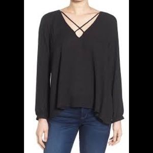 Lush silk long sleeve blouse